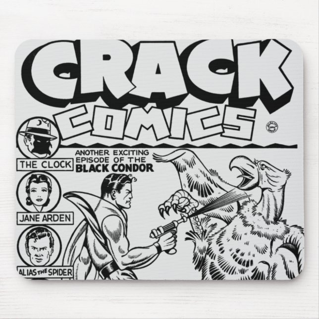 Alfombrilla De Ratón Mousepad de los clásicos comics Crack de los años  (Frente)