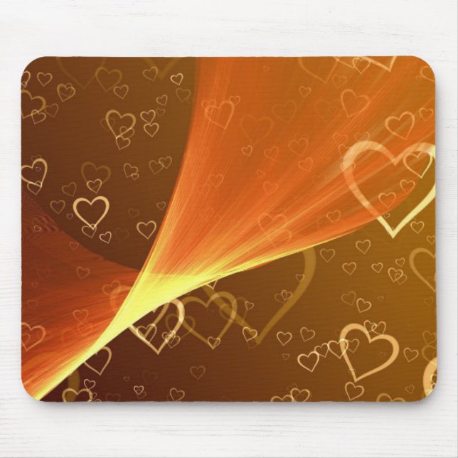 Alfombrilla De Ratón Mousepad de los corazones dorados (Frente)