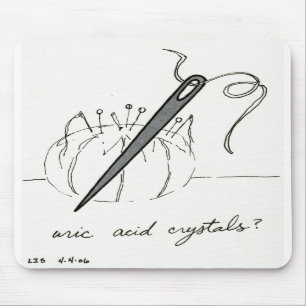 Alfombrilla De Ratón Mousepad de los cristales del ácido úrico