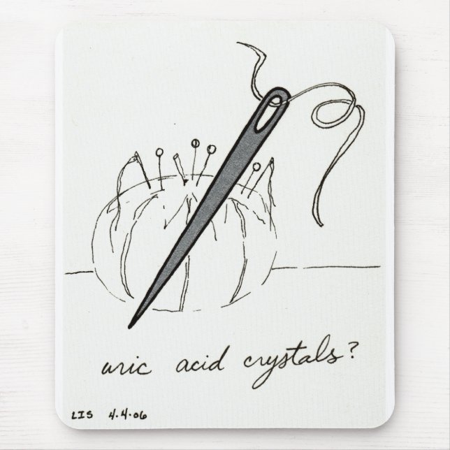 Alfombrilla De Ratón Mousepad de los cristales del ácido úrico (Frente)