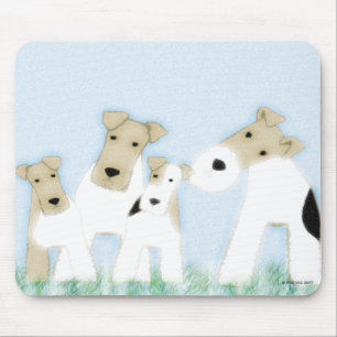 Alfombrilla De Ratón Mousepad de los fox terrier del alambre