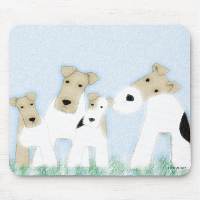 Alfombrilla De Ratón Mousepad de los fox terrier del alambre (Frente)