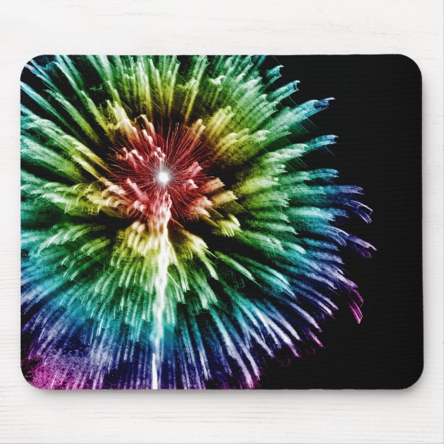 Alfombrilla De Ratón Mousepad de los fuegos artificiales del arco iris (Frente)