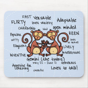 Alfombrilla De Ratón mousepad de los géminis