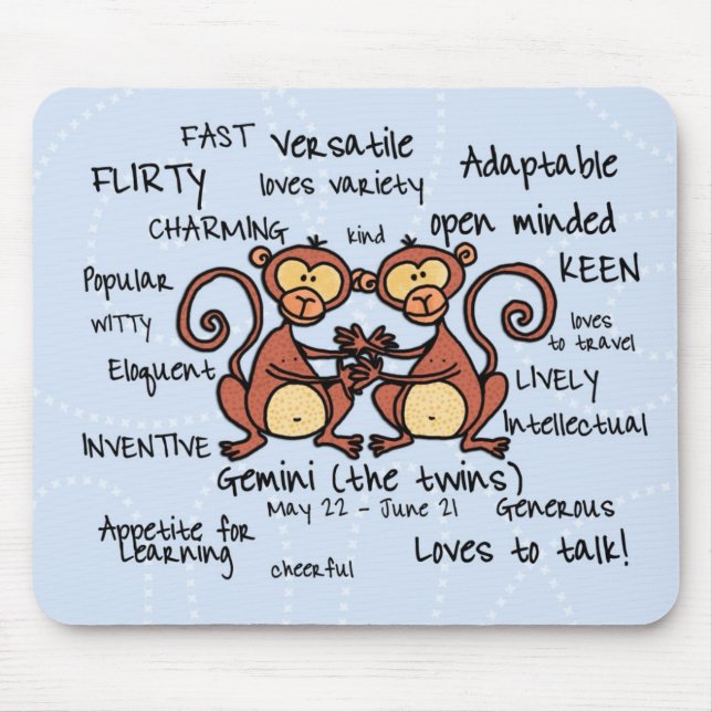 Alfombrilla De Ratón mousepad de los géminis (Frente)