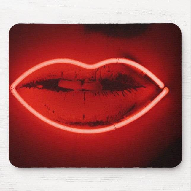 Alfombrilla De Ratón Mousepad de los labios neones (Frente)