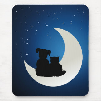 Alfombrilla De Ratón Mousepad de los mejores amigos gato y del perro