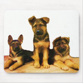 Alfombrilla De Ratón Mousepad de los perritos del pastor alemán