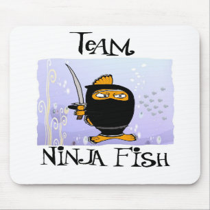 Alfombrilla De Ratón mousepad de los pescados del ninja