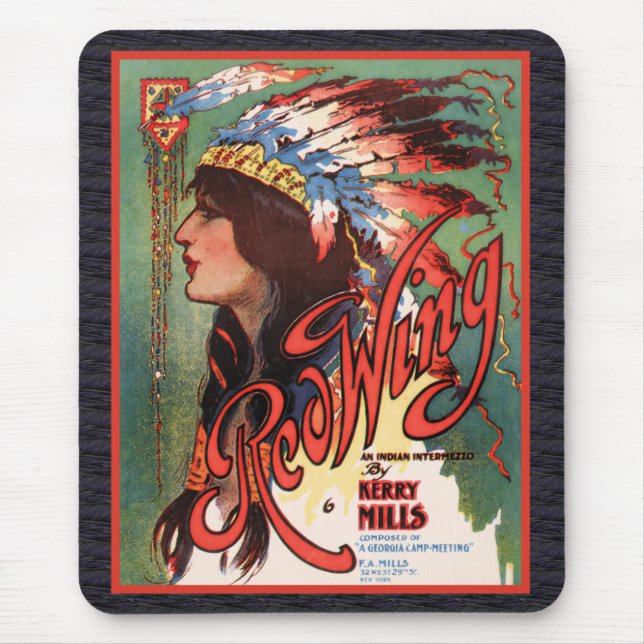 Alfombrilla De Ratón Mousepad de Maiden, India del Ala Roja (Frente)