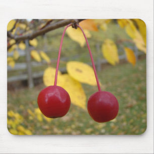 Alfombrilla De Ratón Mousepad de manzanas de cangrejo rojo brillante