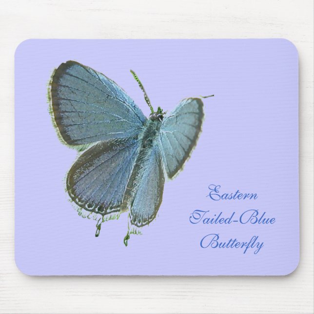 Alfombrilla De Ratón Mousepad de mariposa azul de cola oriental (Frente)