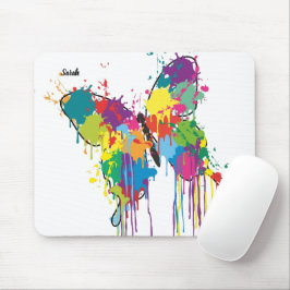 Alfombrilla De Ratón Mousepad de mariposa colorido para pintura con got