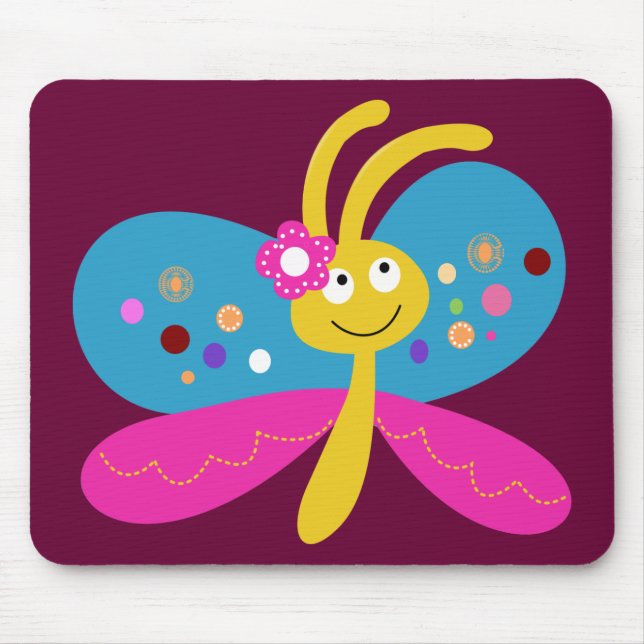 Alfombrilla De Ratón Mousepad de mariposa cuta (Frente)