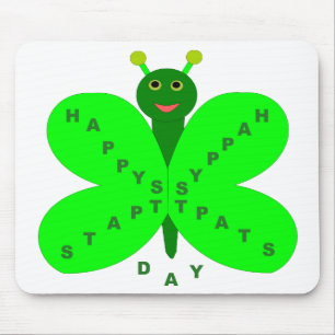 Alfombrilla De Ratón Mousepad de mariposa en el Día de Saint Patricks