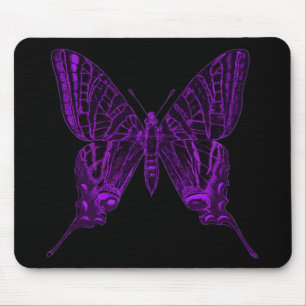 Alfombrilla De Ratón Mousepad de mariposa morada