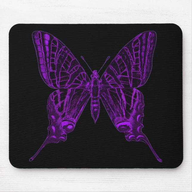 Alfombrilla De Ratón Mousepad de mariposa morada (Frente)