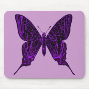 Alfombrilla De Ratón Mousepad de mariposa morada