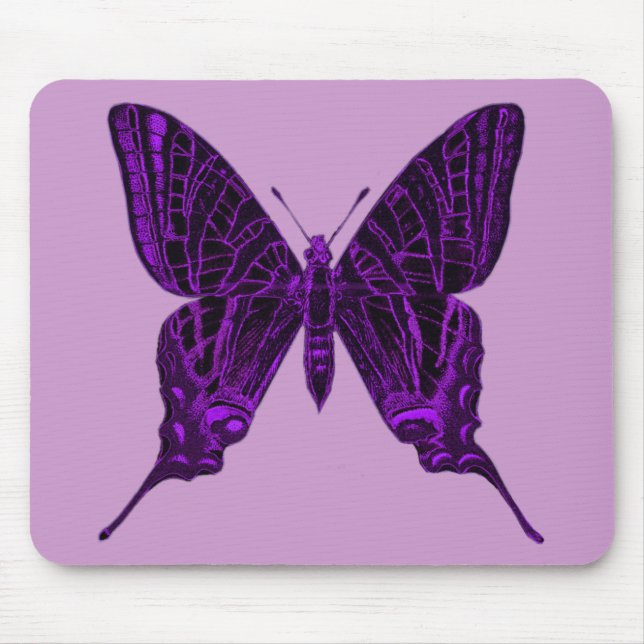 Alfombrilla De Ratón Mousepad de mariposa morada (Frente)