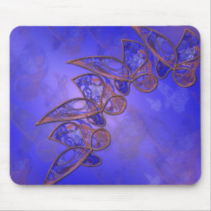 Alfombrilla De Ratón Mousepad de mariposas de cobre