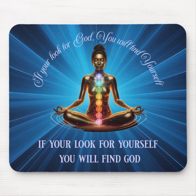 Alfombrilla De Ratón Mousepad de mediación espiritual de la mujer (Frente)