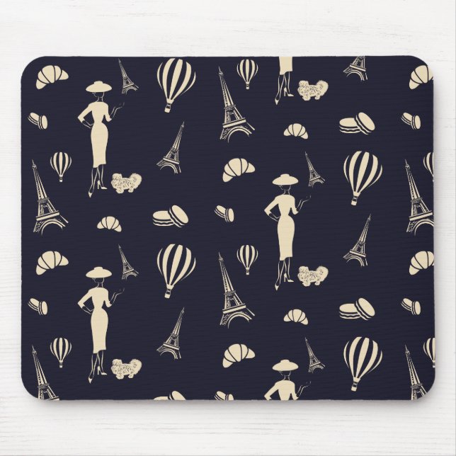 Alfombrilla De Ratón Mousepad de moda clásico de los años 50 (Frente)