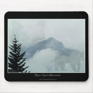 Alfombrilla De Ratón Mousepad de montaña de espíritu de oso
