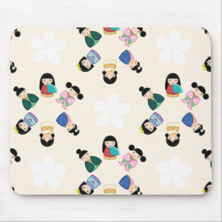 Alfombrilla De Ratón Mousepad de muñecas kokeshi japonesas