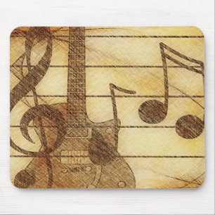 Alfombrilla De Ratón Mousepad de música y guitarra