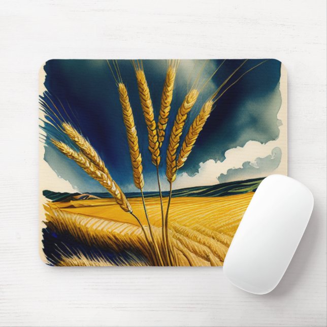 Alfombrilla De Ratón Mousepad de oro de la cosecha de otoño (Con ratón)