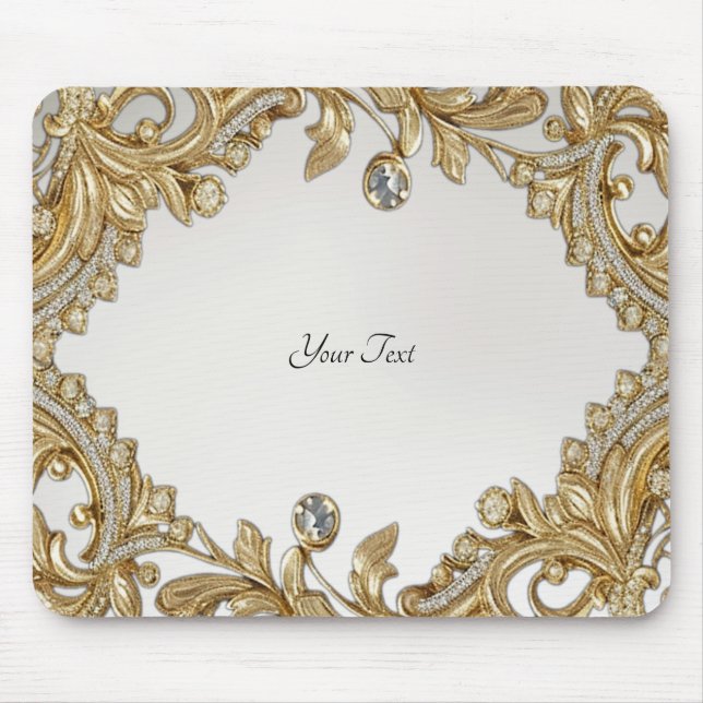 Alfombrilla De Ratón Mousepad de oro decorativo (Frente)