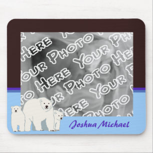 Alfombrilla De Ratón Mousepad de oso polar azul