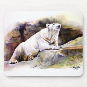 Alfombrilla De Ratón Mousepad de oso polar en reposo