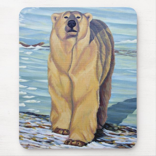 Alfombrilla De Ratón Mousepad de Oso Polar Estilo Vida Silvestre Mousep (Frente)