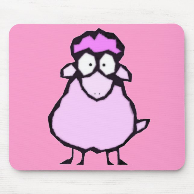 Alfombrilla De Ratón Mousepad de ovejas rosadas (Frente)