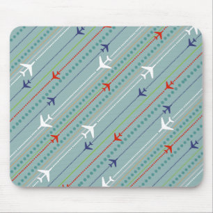 Alfombrilla De Ratón Mousepad de patrón de avión retro