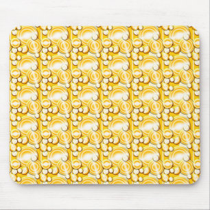 Alfombrilla De Ratón Mousepad de patrón de círculo amarillo