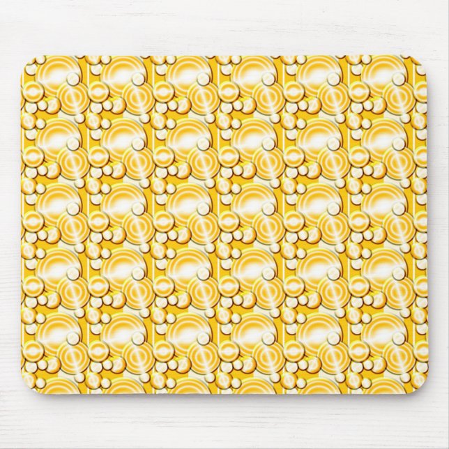 Alfombrilla De Ratón Mousepad de patrón de círculo amarillo (Frente)