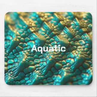 Alfombrilla De Ratón Mousepad de patrón de escala de serpiente turquesa