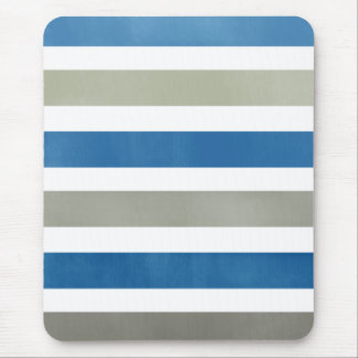 Alfombrilla De Ratón Mousepad de patrón de franjas azul y gris de la ma