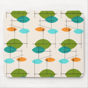 Alfombrilla De Ratón Mousepad de patrón móvil atómico retro