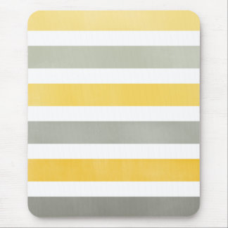 Alfombrilla De Ratón Mousepad de patrón rayado amarillo y gris