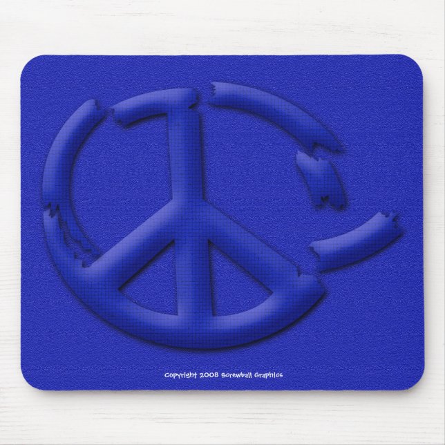 Alfombrilla De Ratón Mousepad de paz roto (Frente)