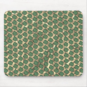 Alfombrilla De Ratón MousePad de PC, quadriculos verdes sobre marrom
