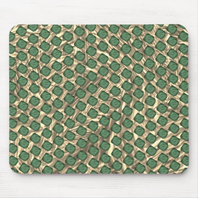 Alfombrilla De Ratón MousePad de PC, quadriculos verdes sobre marrom (Frente)