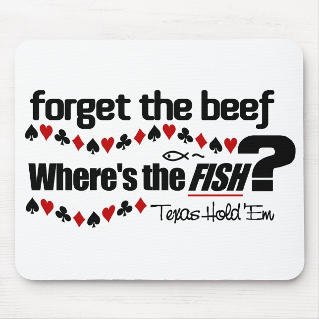 Alfombrilla De Ratón Mousepad de peces de póquer (Frente)