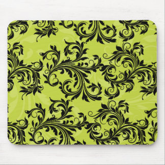 Alfombrilla De Ratón Mousepad de pergamino verde y negro