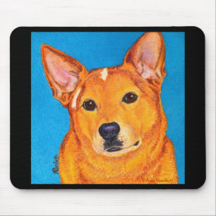 Alfombrilla De Ratón Mousepad de perro bovino - "Rojo"