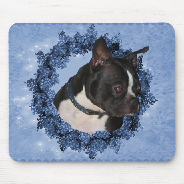 Alfombrilla De Ratón Mousepad de Perro Terrier de Boston (Frente)