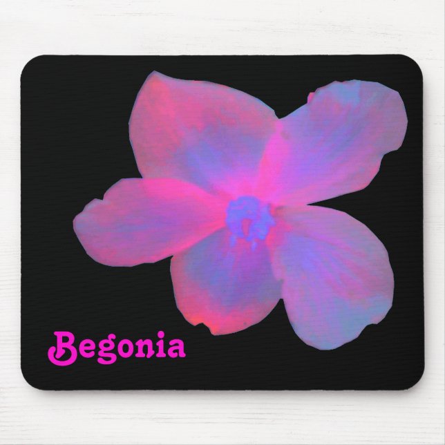 Alfombrilla De Ratón Mousepad de Personalizable de Begonia fluorescente (Frente)